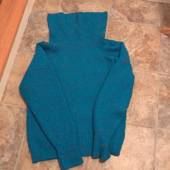 Free People Blue Cowl Neck Sweater - Picture 11 of 11